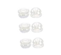 SEWACC 50PCS Silver DIY Earrings Stoppers Copper Silicone Ear Backs for Jewelry Making Accessories Creative Ear Nuts for Women Crafting