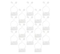 SEWACC 50pcs White Self-Adhesive Plant Climbing Wall Fixer Hooks Plastic Plant Fixture Accessory for Gardening to Promote Growth and Secure Green Indoors