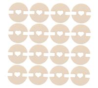 SEWACC 50pcs Wooden Heart-Shaped Hat Pom Pom Fasteners Knitting Tool for Knitted Hats DIY Crafting Sustainable Decorative Button Holders