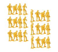 SEWACC 54pcs Engineering Worker Model Set for Plastic Construction Figures with Scene Layout Props Realistic Emergency Repair Man Kit for Imaginative Play and Cognitive Development