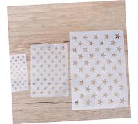 SEWACC 5Pcs American Flag Star Stencils for Painting Wood Fabric Walls Reusable Airbrush Templates with Multiple for Independence Day Crafts DIY Decorations