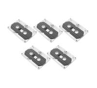 SEWACC 5pcs Blank Audio Recording Cassette Tapes Recordable for Music Speech Teaching with Sturdy Transparent Case Retro Style for DIY Creative Projects