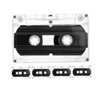 SEWACC 5pcs Blank Cassette Tapes Double Sided Clear Audio Recording Tapes with Transparent Hard Shell for Music Speech DIY Retro Projects Portable and Reliable Sound