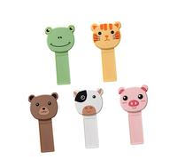 SEWACC 5pcs Cartoon Toilet Seat Cover Lifters Bundle with Animal Handles Wear Resistant Toilet Lid Lifters for Home Hotel Dormitory Bathroom Hygiene Protection