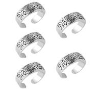 SEWACC 5pcs Evil Eye Rings Punk Hip Hop Statement Jewelry for Men Women Gothic Finger Bands with Unique Demon Eye Design Stylish Accessories for Halloween and Everyday Wear