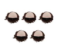 SEWACC 5pcs Funny Bald Wig for Men with Short Hair Style, Realistic Design and Natural Look, Synthetic Bald Cap with Blended Yarn and Latex, for Stage Comedy and Wedding Jokes