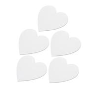 SEWACC 5pcs Heart Shape Cotton Canvas Boards for Painting Hobby Artists Beginners Soft Stretched Art Boards Acrylic Oil Painting Surface