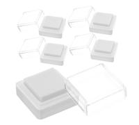 SEWACC 5pcs High-Density Blank Ink Pads for DIY Fingerprint Art Office Use Washable Sponge Stamp Pads for Creative Crafting and Nursery Decoration