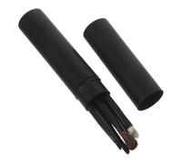 SEWACC 5Pcs Horse Hair Eye Makeup Brush Set with Black Metal Case, Eyeshadow Blending and Eyeliner Brushes for Professional Cosmetic Application