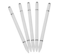 SEWACC 5pcs Magnetic Stylus Pens for Touch Screens, Portable Plastic Tablet and Phone Pen Compatible with Writing and Drawing, White Colour for Professionals