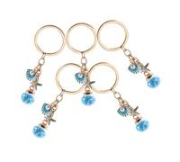 SEWACC 5pcs Marine Style Pendant Keychain Charms for Purse Sea Star Key Ring Ocean Theme Key Chain Charm Keyring Marine Decoration Bag Pendants Sea Shell Jewelry Alloy Plastic