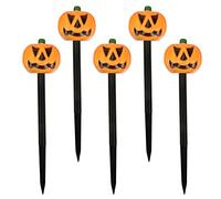 SEWACC 5pcs Outdoor Pumpkin Stake Lampshade Accessories Halloween Garden Decor Ground Plug for Yard Patio Party Festive Lighting
