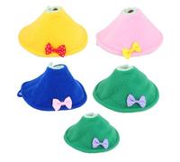 SEWACC 5PCS Parrot Collars Multi-color Breathable Neckbands Protective Anti-biting Bird Neck Collars for Wound Healing and Skin Protection in Pet Birds