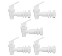 SEWACC 5pcs Plastic Water Dispenser Faucet Replacement Tap Spigot for Home Office Use Fit Cooler Water Tap with Secure Seal