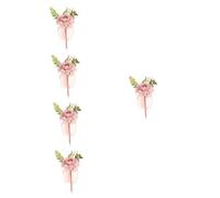 SEWACC 5pcs Realistic Flower Pen Decorative Ballpoint Pen for Mother's Day Artificial Flower Bouquet