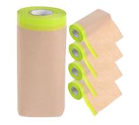 SEWACC 5pcs Semi Transparent Masking Film with Tape for Car Spray Paint Auto Body Protection Stencil Cutting Tracing Template Making for Artists and Designers