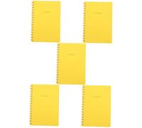 SEWACC 5pcs Spiral Notebook for Students Portable Planning Notepad Thick Faux Leather Cover Daily Organizer for Office Creative Writing Sketching for Teachers Travelers
