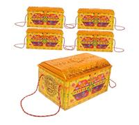 SEWACC 5pcs Thickened Treasure Chest Papercraft Ritual Money Paper for Qingming Festival Ancestral Worship Sacrificial Offerings Symbolizing Wealth and Prosperity