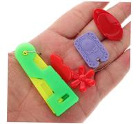 SEWACC 5pcs Thumb Needle Threaders for Hand Sewing Small Eye Needles Easy Threading Craft Tool Plastic Multifunctional Drawstring Threader Replacement Random Color