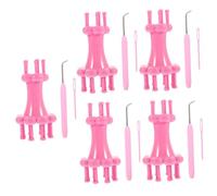 SEWACC 5sets Knitting Supplies Loom Band Kit Spool Loom Knitter Weaving Tool Plastic Knitter DIY Craft Knit Tool Knit Household DIY Knitting Toy Weaving Needle for Crocheters