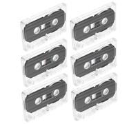 SEWACC 6 pcs Blank Audio Cassette Tapes Recordable Blank Tapes for Clear Stable Recording with Transparent Storage Box and Sturdy for Lectures Interviews and Personal Memos