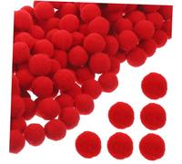 SEWACC 600pcs Red Craft Pom Pom Balls Soft Fluffy Fuzzy Pompoms for DIY Decorations Adults Educational Art Projects and Home Crafts Supplies