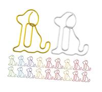 SEWACC 60pcs Cute Sitting Dog Shaped Paper Clips Unique Animal Bookmarks Fun Office Supplies for Dog Lovers Women Men Coworkers