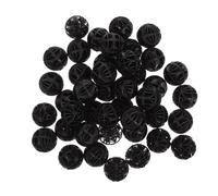 SEWACC 60pcs Filter Balls Biochemical Balls Pond Filter Biological Media Bio Media for Aquarium Pool Filtration Hot Tub Abs Black