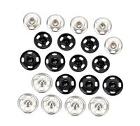 SEWACC 60pcs Metal Snap Fasteners Sew Buttons with Secure Four Design for Clothing Repair and DIY Crafts Wear Resistant Press Studs for Garment Making