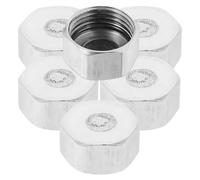 SEWACC 6pcs 304 Stainless Steel Hex Head Pipe End Caps with Internal Thread 1/2 Inch, Chrome Brass Sink, Radiator, Garden Hose and Gas Drain Plug for Plumbing and Water Pipe Fittings