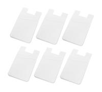 SEWACC 6pcs Adhesive Phone Card Holder Wallet for Back of Cellphone Silicone Sticky Card Case for Credit Cash Compatible Smartphone Models