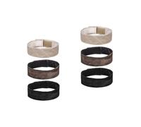 SEWACC 6pcs Adjustable Wig Headbands for Women Self-adhesive Tape Grip Scarf Bands Black Brown Beige