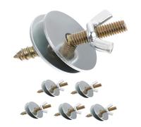 SEWACC 6pcs Bird Cage Screw Kit M5x50mm with Washers Bird Perch Fixing Accessories for Hamster Springboard and Breeding Box Cage Supplies