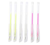 SEWACC 6pcs Brow Mapping Marking Pens Set for Eyebrow Positioning, Multi-Color White Pink Fluorescent Green, Precise Eyebrow Marking Tool for Makeup and Microblading Practice