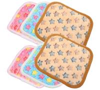 SEWACC 6pcs Coral Fleece Small Animal Mats Comfortable and Practical Hamster Supply Cage Liners Warm Guinea Pig Bedding Suitable for Rat and Guinea Pig Homes