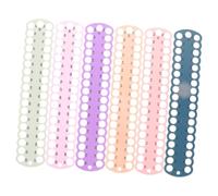SEWACC 6pcs Cross Stitch Thread Holder Household Embroidery Organizer, Reusable Thickened Plastic Floss Organizer Large Round Holes, Multi-Hole Thread Board for Daily Stitching Use
