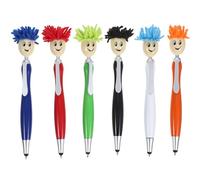 SEWACC 6pcs Fluffy Heart Ballpoint Pen Adorable Pompom Writing Tool for Office Use Party Favors Comfortable Cute Pens for Girls and Creative Writing