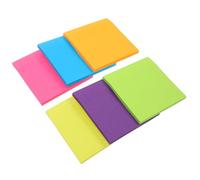 SEWACC 6pcs Fluorescent Colorful Notes Pad Self Stick Tabs for School Office Home Use Bright Removable Adhesive Memo Pads with Smooth Writing Surface Back to School Essentials for
