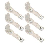 SEWACC 6pcs Holder Side Fittings White Hotel Wall Brackets Rail Mounting Bendable Mount Home Track Flexible Installation Code Hooks Clip Supplies Accessories Er Install Fixing