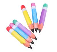 SEWACC 6pcs Inflatable Pencil Balloons Lightweight PVC Giant Party Decorations for Back to School Classroom Birthday Graduation Supplies