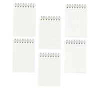 SEWACC 6pcs Mini Notepads with Transparent Cover Coil Binding Portable Planning Handbook for School Office Includes Lined Blank and Notebooks for Writing and Scheduling