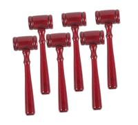 SEWACC 6pcs Mini Wooden Judge Gavel for Smooth Wood Hammer Props for Role Play Courtroom Drama Halloween Costume Parties Educational for Judges Lawyers Law Students