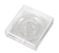 SEWACC 6pcs Plastic Eyelash Packaging Box with Lash Tray and Shiny Bottom Cards, Square Shape Lash Holder for False Eyelash Storage, Good Seal to Keep Them Clean and Light in Weight
