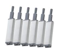 SEWACC 6pcs Push Button Hinges Soft Closing Cabinet Door Latches Self Closing Steel Shell Hidden Mechanism Handle for Kitchen Bathroom Cupboards