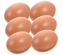 SEWACC 6Pcs Realistic Foam Chicken Egg Models for Photography Props Small Decorative Fake Eggs for Easter Crafts and Studio Posing for Home and Photo Shoot