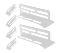 SEWACC 6pcs Reusable Fridge Separator Plastic Refrigerator Organizer Divider with Secure Clips for Food and Drink Storage Fit for Kitchen Shelves Space Saving Partition Board
