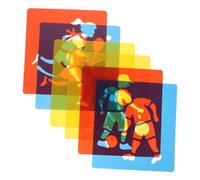 SEWACC 6pcs Reusable Sports Drawing Stencils for Washable Template with Hollow Athlete Outlines Creative Art Tool for Beginners to Learn and Paint Various Sports Actions