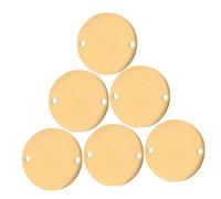 SEWACC 6Pcs Stainless Steel Round Stamping Tags for DIY Crafting Smooth Polished Pet Id Blanks with Pendant Blanks for Custom Engraving and Jewelry Making