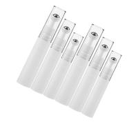 SEWACC 6pcs Travel Refillable Eye Cream Roller Bottles Set 5ml 10ml 15ml White Vacuum Essential Oil Applicator Bottles Massage Roller for Skincare