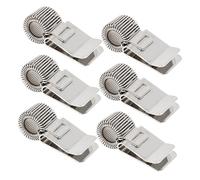 SEWACC 6pcs Travelers Notebook Clip Clipboard Pen Holder Pen Holders for Notebooks Bookmark Cute Office Supplies Silver